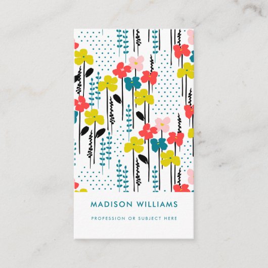 Minimale Blume Stilvolle Trendy Modern Business Ca Visitenkarte (Vorderseite)