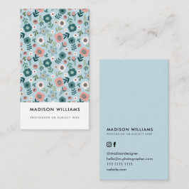 Minimale Blume Stilvolle Trendy Modern Business Ca Visitenkarte