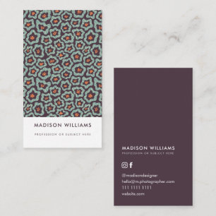Minimale Blume Stilvolle Trendy Modern Business Ca Visitenkarte