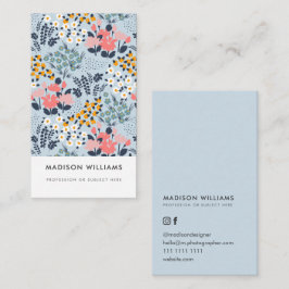 Minimale Blume Stilvolle Trendy Modern Visitenkarte