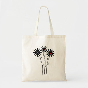 Minimale Blume Tragetasche