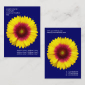 Minimale Blume - unbedruckte Blume - Deep Blue Visitenkarte (Vorne/Hinten)