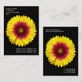 Minimale Blume - unbedruckte Blume - Schwarz Visitenkarte (Vorne/Hinten)