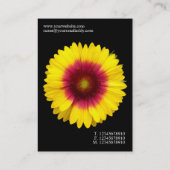 Minimale Blume - unbedruckte Blume - Schwarz Visitenkarte (Rückseite)