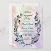 Minimale Blume Verlobung Einladung (Vorderseite)