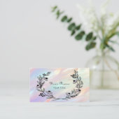 Minimale Blume-Visitenkarte Visitenkarte (Stehend Vorderseite)