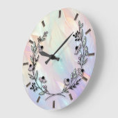 Minimale Blume Wall Clock Große Wanduhr (Winkel)
