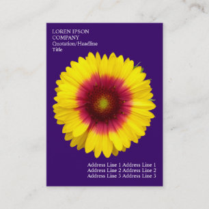Minimale Blumen - Decken-Blume - Tiefviolett Visitenkarte