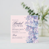 Minimale Blumendusche Einladung (Stehend Vorderseite)