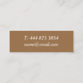 Minimale BlumenGanzheitstherapie-Visitenkarte Mini Visitenkarte (Rückseite)