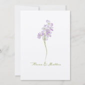 Minimale Blumenhochzeit Save The Date (Rückseite)