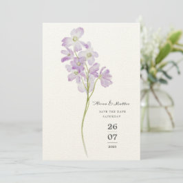 Minimale Blumenhochzeit Save The Date