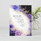 Minimale Blumenhochzeit Sichern Sie die Datumskart Save The Date (Stehend Vorderseite)