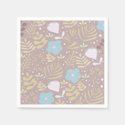 Minimale Blumenmuster Serviette (Vorderseite)