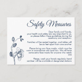 Minimale Blumenorchideen moderne Sicherheitsmaßnah Begleitkarte