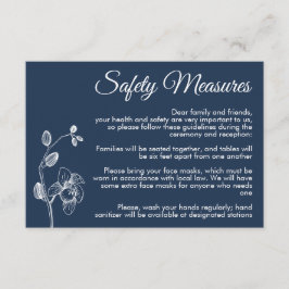 Minimale Blumenorchideen moderne Sicherheitsmaßnah Begleitkarte