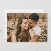 Minimale Blush-Änderung des Datums Hochzeitverläng Save The Date (Rückseite)