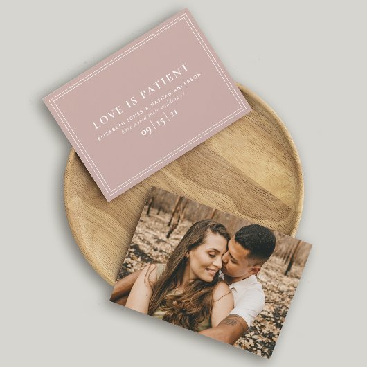 Minimale Blush-Änderung des Datums Hochzeitverläng Save The Date
