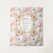 Minimale Blush Gold Wasserfarbenprägung Hintergrun Wandteppich (Vorderseite)