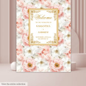 Minimale Blush Gold Wasserfarbenprägung Hintergrun Wandteppich