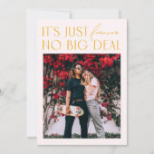 Minimale Blush Pink & Gelb Foto Digitale Hochzeit Einladung (Vorderseite)