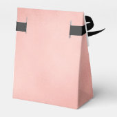 Minimale Blush und Schwarz Custom Wedding Geschenkschachtel (Rückseite)