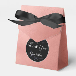 Minimale Blush und Schwarz Custom Wedding Geschenkschachtel