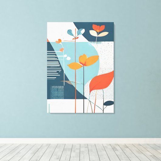 Minimale Blüte Leinwanddruck (Insitu (Holzboden))