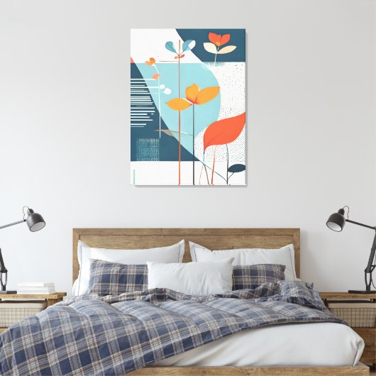 Minimale Blüte Leinwanddruck (Insitu (Schlafzimmer))