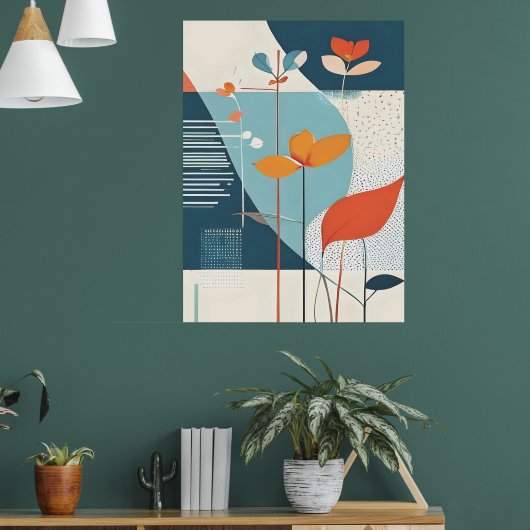 Minimale Blüte Poster (Wohnzimmer 1)