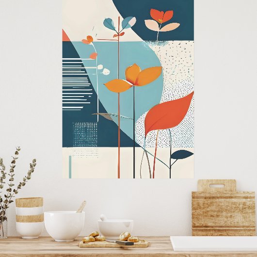 Minimale Blüte Poster (Küche)