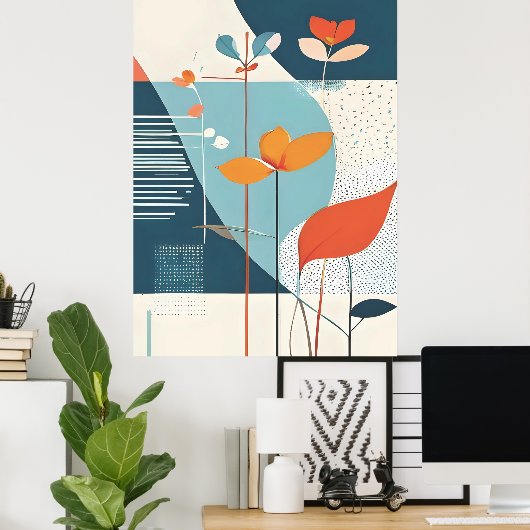 Minimale Blüte Poster (Heimbüro)