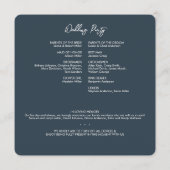 Minimale Blütenblütenhochzeit Programm (Rückseite)