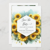 Minimale Blütenblütenhochzeit Save The Date (Vorne/Hinten)