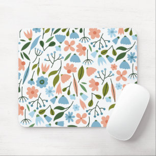 Minimale Blütenfeder Mousepad