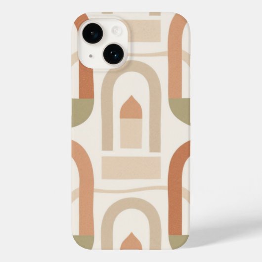 Minimale Bögen Erdtöne Handyhülle Case-Mate iPhone Hülle (Rückseite)