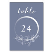 Minimale Bohemisch Blue Tischnummer Card (Rückseite)