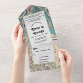 Minimale Bohemisch-graue Abstrakte künstlerische H All In One Einladung (Abreißen)