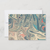 Minimale Bohemisch-graue Abstrakte künstlerische H RSVP Karte (Rückseite)