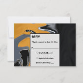 Minimale Bohemische Schwarze Gold Künstlerische Ab RSVP Karte (Vorderseite)