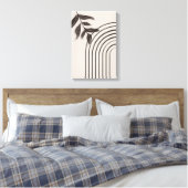 Minimale Boho-Regenbogen-Leinwand Leinwanddruck (Insitu (Schlafzimmer))