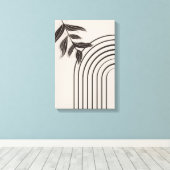 Minimale Boho-Regenbogen-Leinwand Leinwanddruck (Insitu (Holzboden))