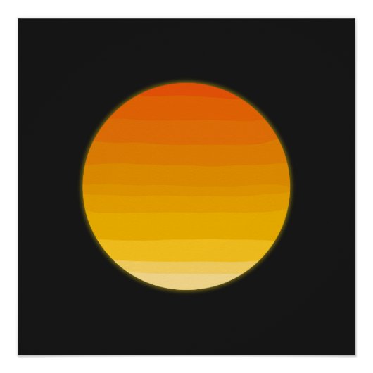 Minimale Boho-Sonnen-Linienkunst | Ästhetischer So Poster (Vorderseite)