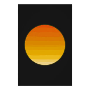 Minimale Boho-Sonnenlinienkunst Ästhetischer Son Poster