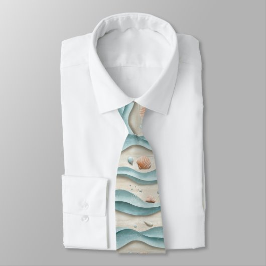 Minimale Boho-Strandmuster Krawatte (Gebunden)