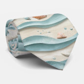 Minimale Boho-Strandmuster Krawatte (Gerollt)