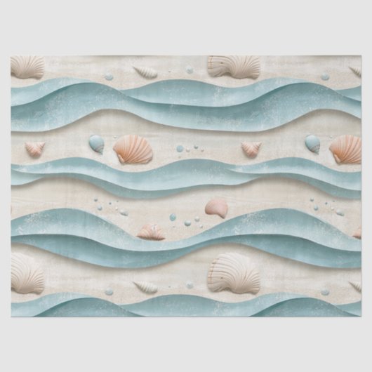 Minimale Boho-Strandmuster Seidenpapier (Vorderseite)