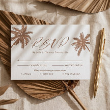Minimale Boho-Tropenpalmen-Strandhochzeit
