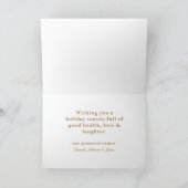 Minimale Boho-Weihnachtsgrüße Feiertagskarte (Innenseite)