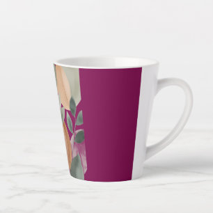 Minimale botanische Blattmuster Milchtasse